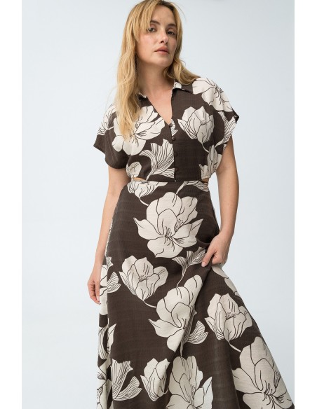 VESTIDO LARGO ABERTURAS CORNETO TIFFOSI