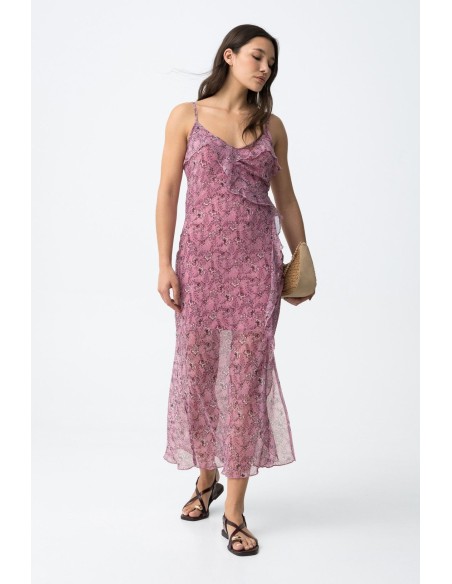 VESTIDO FLORAL VOLANTES PAQUITA TIFFOSI