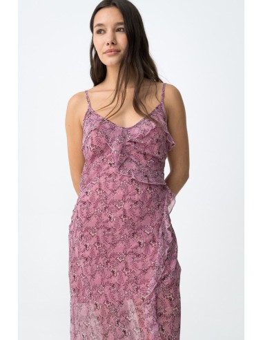 VESTIDO-FLORAL-MIDI-CORTE-SLIM.VOLANTES-TIRANTES-FINOS-PAQUITA-TIFFOSI