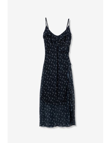 VESTIDO-FLORAL-MIDI-CORTE-SLIM.VOLANTES-TIRANTES-FINOS-PAQUITA-TIFFOSI