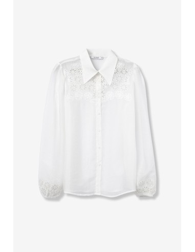 CAMISA BLANCA BORDADA NAPOLINA TIFFOSI