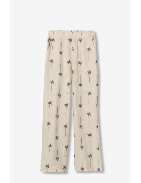 PANTALONES-BEIGE-ESTAMPADO-PALMERAS-ANCHOS-CINTURA-ELÁSTICA-PALMEIRA-TIFFOSI