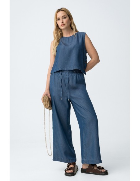 PANTALONES--CORTE-CULOTTE-ANCHOS--CINTURA-ELÁSTICA-CORDÓN-AJUSTABLE-FRANCESCA-TIFFOSI