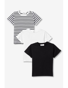 PACK-TRES-CAMISETAS-RAYAS-BLANCO-NEGRA-MANGA-CORTA-CUELLO-REDONDO-COSTA-TIFFOSI