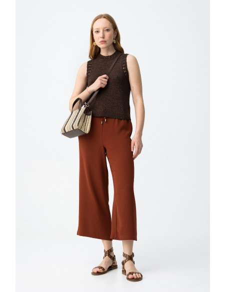 PANTALONES--CORTE-CULOTTE-ANCHOS--CINTURA-ELÁSTICA-CORDÓN-AJUSTABLE-FRANCESCA-TIFFOSI