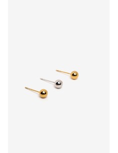 TRES-PENDIENTES-BOLA-DORADO-PLATA-ELLA-TIFFOSI 2