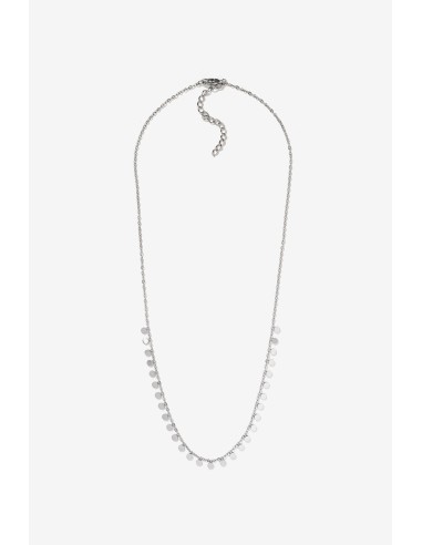COLLAR-PLATEADO-PEQUEÑOS-DISCOS-COLGANTES-CIERRE-REGULABLE-LEAF-TIFFOSI