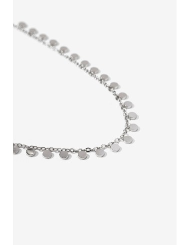 COLLAR-PLATEADO-PEQUEÑOS-DISCOS-COLGANTES-CIERRE-REGULABLE-LEAF-TIFFOSI