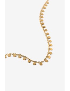 COLLAR-DORADO-PEQUEÑOS-DISCOS-COLGANTES-CIERRE-REGULABLE-LEAF-TIFFOSI 2