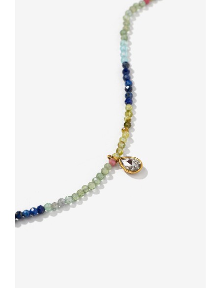 COLLAR-CADENA-DORADA-COLA-RATÓNPIEDRAS-MULTI-COLGANTE-LÁGRIMA-SOL-TIFFOSI