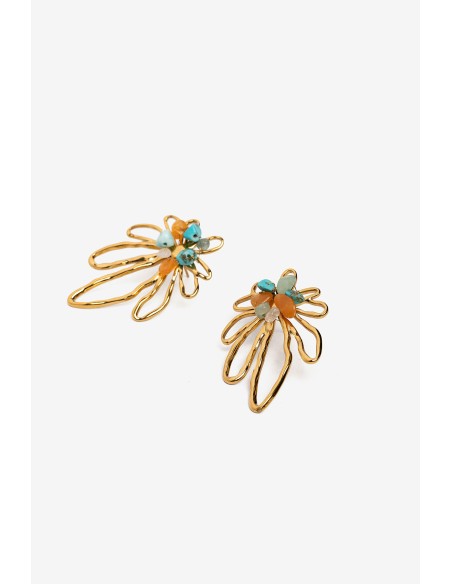 PENDIENTES-FLORALES-PIEDRAS-AZULES-VERDES-NARANJAS-LILA-TIFFOSI