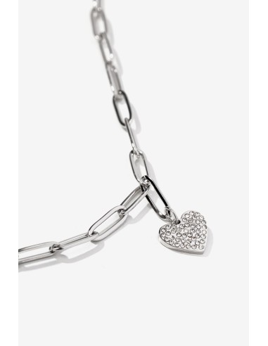 COLLAR-CADENA-PLATA-ESLABONES-COLGANTE-CORAZÓN-BRILLANTITOS-LUNA-TIFFOSI