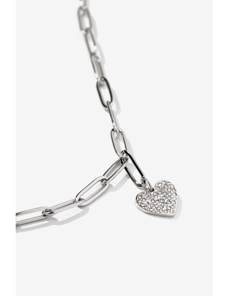 COLLAR-CADENA-PLATA-ESLABONES-COLGANTE-CORAZÓN-BRILLANTITOS-LUNA-TIFFOSI