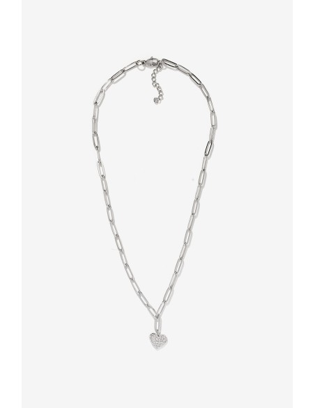 COLLAR-CADENA-PLATA-ESLABONES-COLGANTE-CORAZÓN-BRILLANTITOS-LUNA-TIFFOSI