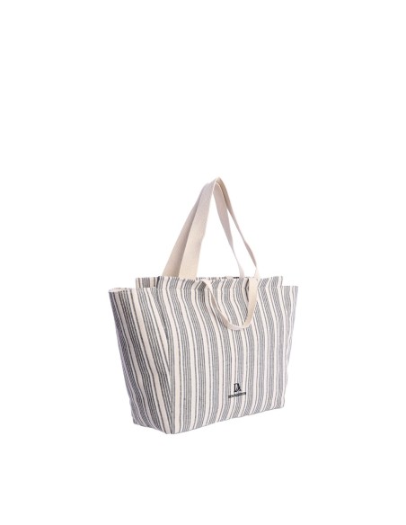 BOLSO-PLAYA-RAYAS-AZUL-BEIGE-BLANCO-DOS-ASAS-MANO-DOS-HOMBRO-MADEIRA-DON-ALGODÓN