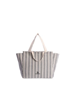BOLSO-PLAYA-RAYAS-AZUL-BEIGE-BLANCO-DOS-ASAS-MANO-DOS-HOMBRO-MADEIRA-DON-ALGODÓN 2