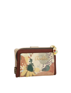 BILLETERO-MEDIANO-FLEXIBLE-RFID-MULTI-COMPARTIMENTOS-ESTAMPADO-BLOSSOM-ANEKKE 2
