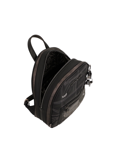 MOCHILA-MEDIANA-PASEO-COMPARTIMENTO-FRONTAL-TRASERO-CIERRE-CREMALLERA-IRON-ANEKKE