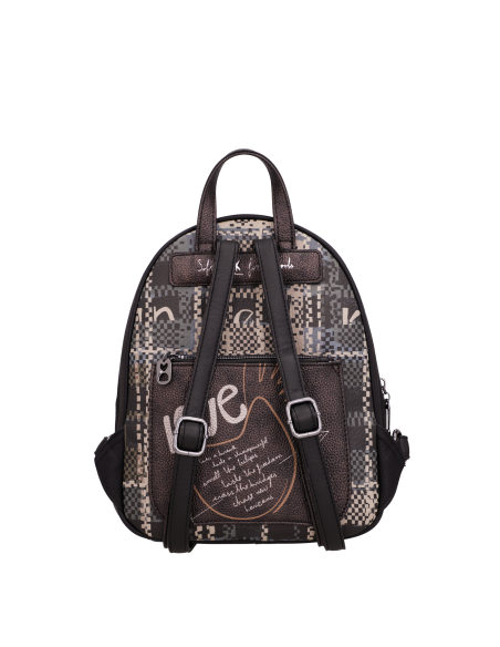 MOCHILA-MEDIANA-PASEO-COMPARTIMENTO-FRONTAL-TRASERO-CIERRE-CREMALLERA-IRON-ANEKKE