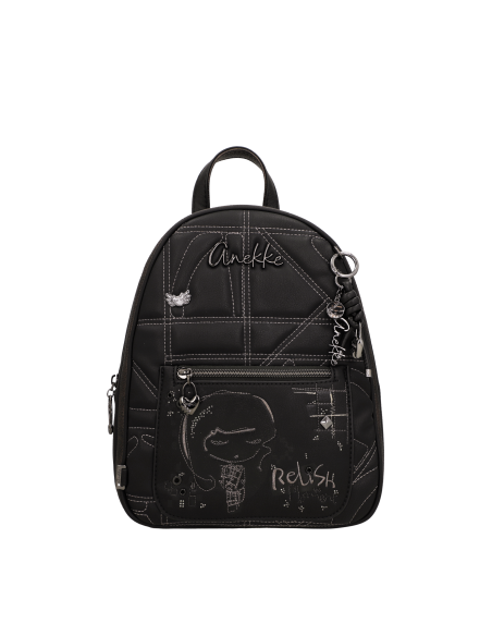 MOCHILA-MEDIANA-PASEO-COMPARTIMENTO-FRONTAL-TRASERO-CIERRE-CREMALLERA-IRON-ANEKKE