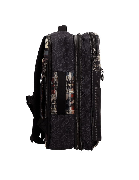 MOCHILA-VIAJE-ESTAMPADO--COMPARTIMENTOS-ASAS-MANO-ACOLCHADAS-IRON-ANEKKE
