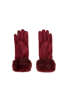 GUANTES BURDEOS EFECTO PELO ANEKKE
