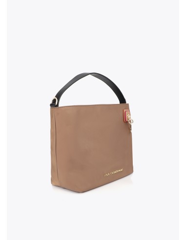 BOLSO-HOBO-MARRÓN-TAUPE-CIERRE-METÁLICO-ASA-MANO-ASA-BANDOLERA-LOLA-CASADEMUNT