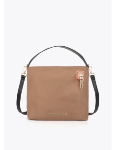 BOLSO-HOBO-MARRÓN-TAUPE-CIERRE-METÁLICO-ASA-MANO-ASA-BANDOLERA-LOLA-CASADEMUNT