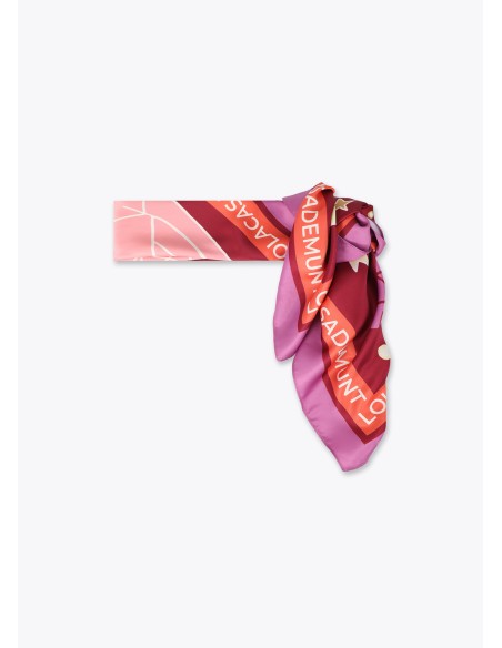 PAÑUELO-CUADRADO-COSMIC-TIGUERS-ROSA-NARANJA-LOLA-CASADEMUNT