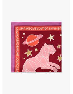 PAÑUELO-CUADRADO-COSMIC-TIGUERS-ROSA-NARANJA-LOLA-CASADEMUNT 2
