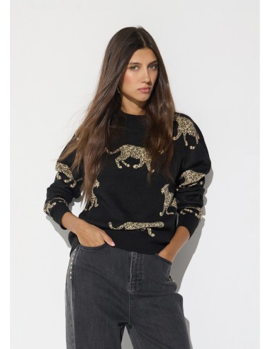 JERSEY-NEGRO-ESTAMPADO-LEOPARDOS-COLLAR-LOGO-LOLA-CASADEMUNT