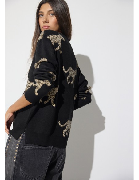 JERSEY-NEGRO-ESTAMPADO-LEOPARDOS-COLLAR-LOGO-LOLA-CASADEMUNT