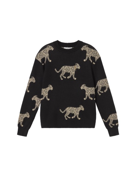 JERSEY-NEGRO-ESTAMPADO-LEOPARDOS-COLLAR-LOGO-LOLA-CASADEMUNT