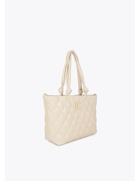 BOLSO-SHOPPE-ACOLCHADO-DOBLE-PESPUNTES-LOGO-FRONTAL-TIRADOR-TUBULAR-LOLA-CASADEMUNT