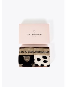 PACK-CALCETINES-ANIMAL-LEOPARDO-VACA-LOLA-CASADEMUNT