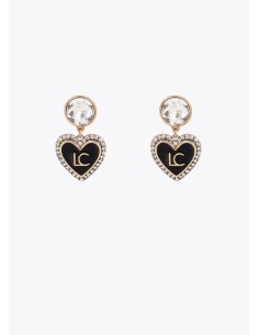 pendiente-combinado-brillante-con-corazon-personalizado -lola-casademunt