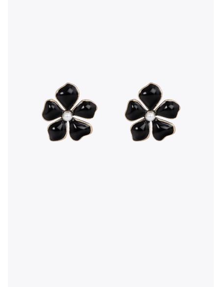 PENDIENTES-BOTÓN-FLOR-LACADA-NEGRA-DETALLE-CENTRO-LOLA-CASADEMUNT