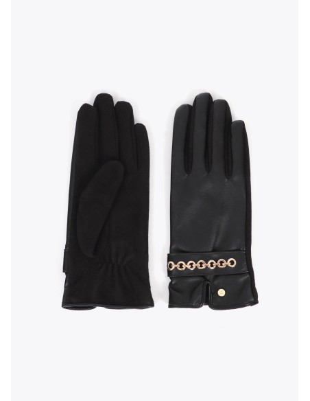 GUANTES NEGROS PULSERAS LOLA CASADEMUNT