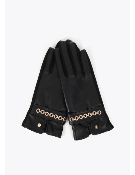 GUANTES NEGROS PULSERAS LOLA CASADEMUNT
