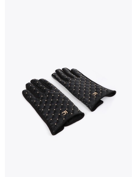 GUANTES-NEGROS-ACOLCHADOS-MINI-TACHAS-LOLA-CASADEMUNT