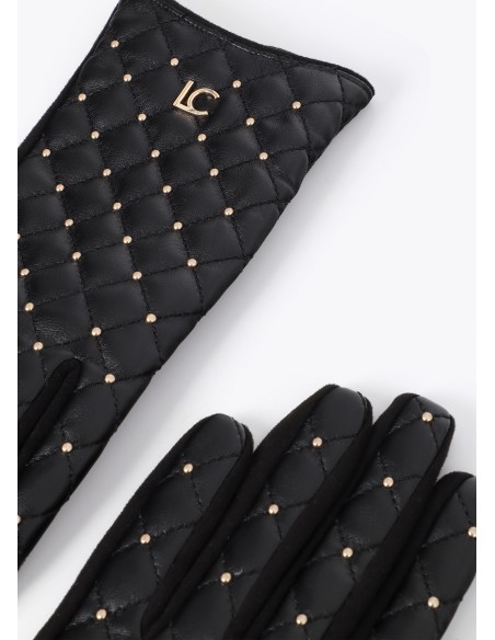 GUANTES-NEGROS-ACOLCHADOS-MINI-TACHAS-LOLA-CASADEMUNT