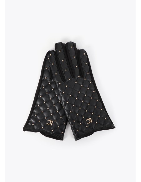 GUANTES-NEGROS-ACOLCHADOS-MINI-TACHAS-LOLA-CASADEMUNT