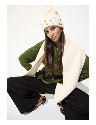 GORRO-PUNTO-PERLAS-CRISTALES-POMPÓN-LOLA-CASADEMUNT