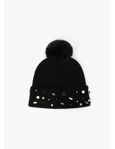 GORRO-PUNTO-PERLAS-CRISTALES-POMPÓN-LOLA-CASADEMUNT 2