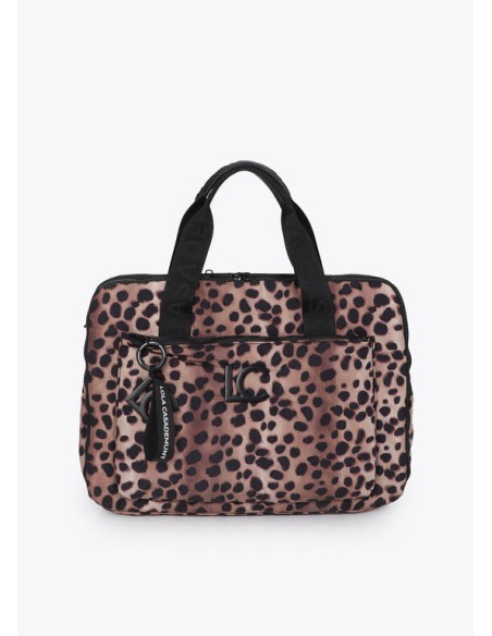 MALETÍN-ORDENADOR-3-COMPARTIMENTOS-SUPERIOR-ANIMAL-PRINT-ASA-MANO-ASA-BANDOLERA-LOLA-CASADEMUNT