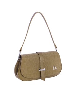 BOLSO-BANDOLERA-KAKI-ANTELINA-ASA-HOMBRO-ASA-BANDOLERA-SOLAPA-DOBLE-COMPARTIMENTO-DON-ALGODÓN 2