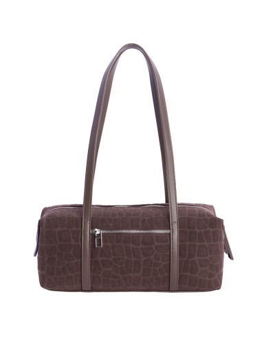 BOLSO-BAGUETTE-MARRÓN-ASAS-HOMBRO-ADELFA-CIERRE-CREMALLERA-DON-ALGODÓN