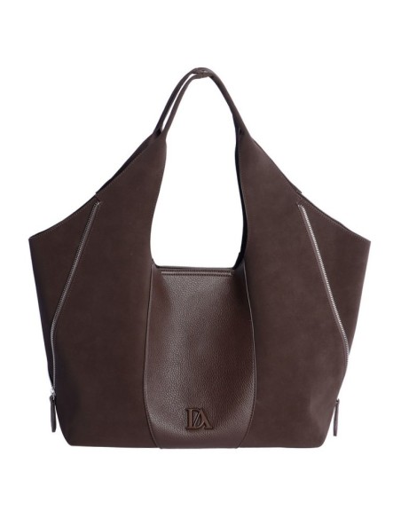 BOLSO-HOMBRO-MARRÓN-ASAS-HOMBRO-CIERRE-CREMALLERA-BOLSO-INTERIOR-DON-ALGODÓN