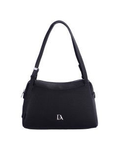BOLSO-PIEL-SINTÉTICA-NEGRO-DOS-ASAS-HOMBRO-CIERRE-CRENALLERA-LANTANA-DON ALGODÓN