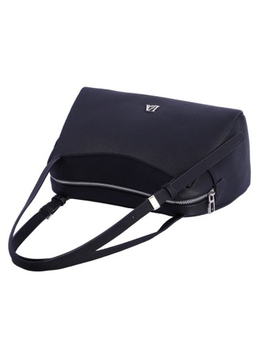 BOLSO-PIEL-SINTÉTICA-NEGRO-DOS-ASAS-HOMBRO-CIERRE-CRENALLERA-LANTANA-DON ALGODÓN